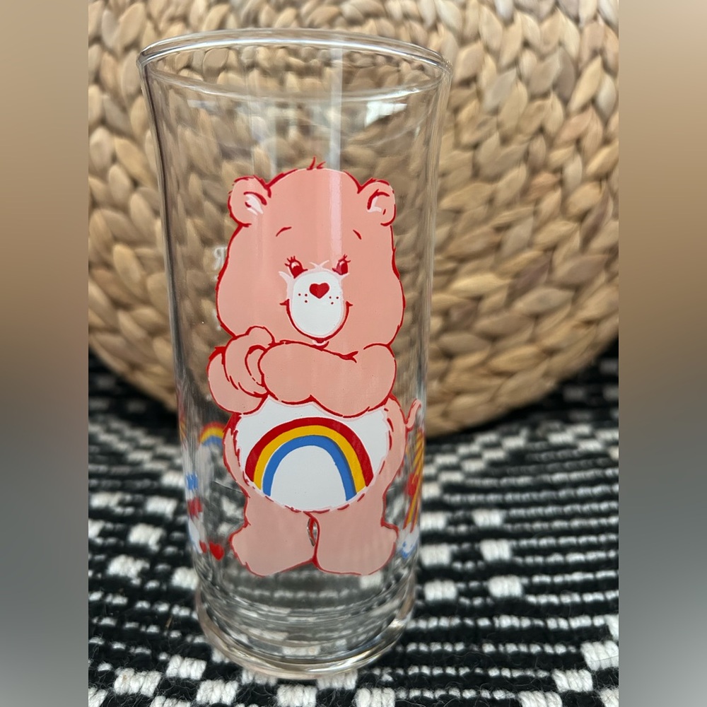 1983 Care Bear Cheer Bear Limited Edition Pizza Hut Collectors Glass